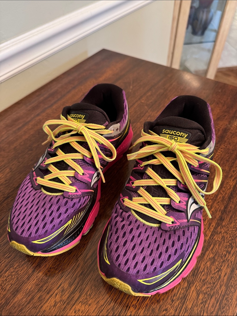 Saucony Women's Purple and Yellow Running Shoes
